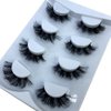 AMSDCN New 4 pairs natural false eyelashes fake lashes long makeup 3d mink lashes eyelash extension mink eyelashes for beauty (RD8)