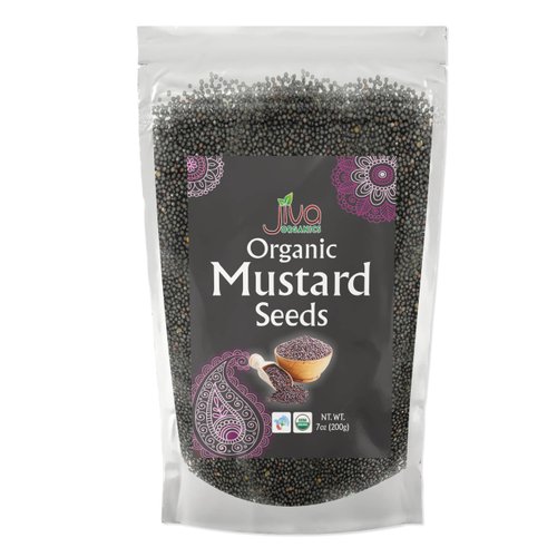 Jiva Organics Organic Black Mustard Seeds 7ounce Bag - 100% Natural & Non-GMO