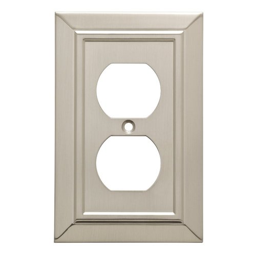 Franklin Brass Classic Architecture Wall Plate, Satin Nickel Single Duplex Switch Cover, 1-Pack, W35218-SN-C