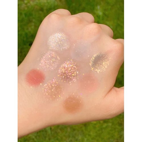 PICKX eyeshadow palette eye shadow palette makeup glitter eyeshadow 9 Colors Glitter Matte Colorful Creamy Texture Natural Waterproof Long Lasting (purple)