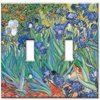 Art Plates - Van Gogh: Irises Switch Plate - Double Toggle