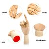TAPBULL Wood Artist Drawing Manikin Articulated Mannequin with Wooden Flexible Fingers 10" Right Hand (10 inches-Right Hand)