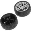 4Pcs Black Tires,48mm Simulation Rubber Wheel,Tire and Wheel Sets DIY,Tire Wheel Model,RC Spare Parts Easy Installation Small in Size,Remote and App Controlled Vehicles and Parts,Wheels and Tires