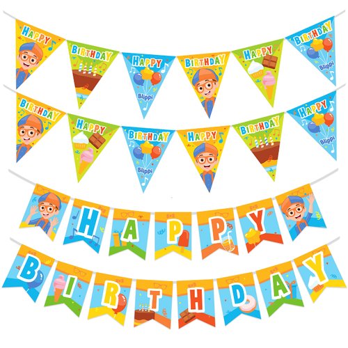 Treasures Gifted Officially Licensed Blippi Birthday Party Supplies - Set of 3 Blippi Birthday Ba...
