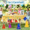 3 in 1 Plastic Cones Ring Toss Game for Kids Cornhole Bean Bags Yard Game Set ，Kids Indoor&Outdoor Game Set（26 Pieces）