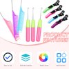 10 Pieces Latch Hook Crochet Needle Comb Hair Clip Set Include 3 Pieces Stainless Steel Crochet Needle 4 Pieces Alligator Hair Clip 3 Pieces Rat Tail Comb for Hair Extension