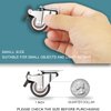 Small Caster Wheels 1 Inch, Low Profile 360 Degree Swivel Casters Set of 4, Little Rubber Base Rolling Plate Caster Wheels for Small Furniture(2 with Brakes & 2 Without),No Noise