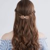 3PCS Rhinestone Bling Flower Small Mini Barrette Decorative Hair Clips Accessories for Thin Hair Women