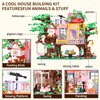 XITALAXU Trees House Building Set for Girls,Animals Tree Houses Buildings Toys Forest Friends Flowers Blocks,with Swing,Wooden Base,Christmas Birthday Gifts for Age 6 8 10 12+ Kids(840PCS)