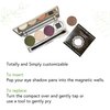 Honeybee Gardens Refillable Pressed Eye Shadow Quad Compact, Holds Up To Four Eye Shadow Colors, Fits 26mm or Smaller Pan, Customizable Travel Eye Makeup Kit