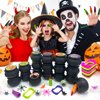 SURCVIO 128 PCS Halloween Party Favors, 18 Pack Prefilled Small Plastic Witch Cauldron Halloween Toys in Bulk Halloween Prizes Gifts