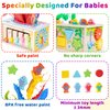 Mummed Montessori Baby Wooden Tissue Box Toy 6-in-1 Sensory Tissue Box Toy for Babies 6-12 Months Developmental Toys for Babies, Gift for Babies 6-12 Months