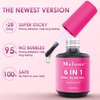 Melous 6 in 1 Gel Nail Glue, Nail Tips Gule for Soft Gel Tips Press on Nails Strong Glue Gel for Nail Extension