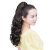 HSPCYGG Brown Clip Ponytail Synthetic Fake Pony Tails 22" 5.3 OZ Wavy Black Hair Extensions Hairpieces Women Wig Natural Yaki Fluffy¬ Tangled
