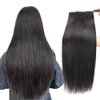 Isheeny Tape In Extensions Human Hair Black Women Yaki Straight Tape In Hair Extensions Seamless Straight Hair Extensions Real Human Hair Tape Hair Extensions 18 Inch 20pieces 40g/set