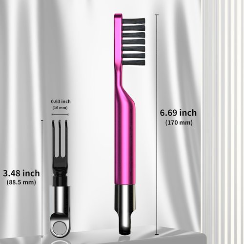 CRKIOB 2 in 1 Hair Brush Cleaner Tool for Cleaning Hairbrush or Comb 1pc (Pink)