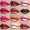 evpct 1Pcs Nude Light Pink Metallic Shimmer Glitter Lip Gloss Liquid Lipstick Long Lasting Waterproof 24, Glitter Pearlescent Metallic Sparkly Glossy Liquid Lipsticks Lip Stain Makeup Set for Women 09