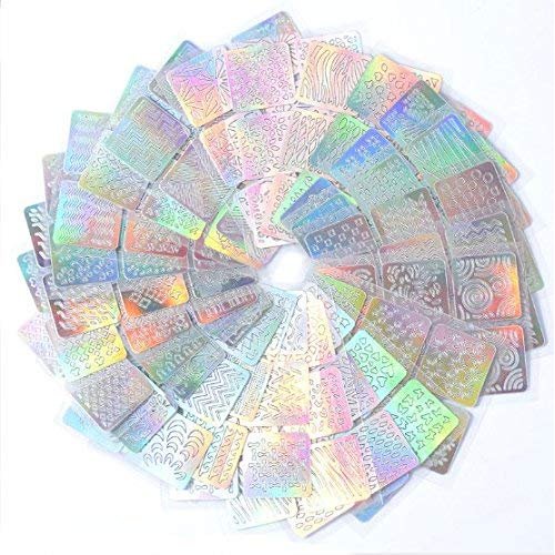 WOIWO 12 Types of Nail Art Decals,Laser Hollowed-Out Nail Art Decals and 3D Nail Art Decals