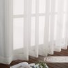 NICETOWN Living Room Window Curtains Sheer Textured Extra 108" Long, Grommet Casual Voile Sheer Airy Window Treatments for Sliding/French Door, Beige, 108" Wide Total 2 Panels