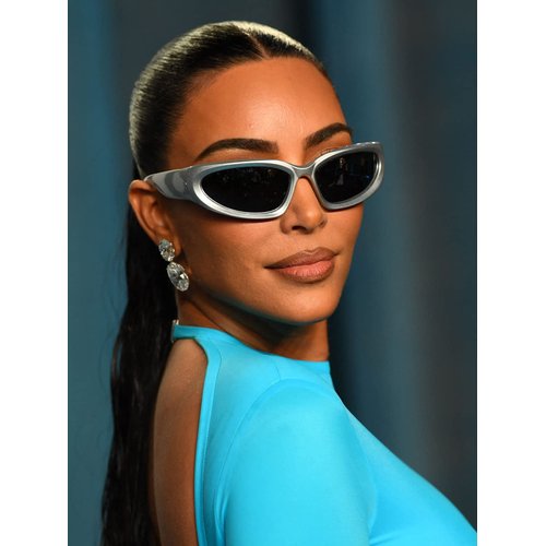 AIEYEZO Wrap Around Sports Sunglasses for Men Women Fashion Oval Thick Frame Sun Glasses Stylish Sport Wrap Shades (Silver/Grey)