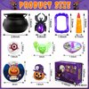 216PCS Halloween Party Favors 24 Pack Prefilled Small Plastic Witch Cauldron Halloween Toys Bulk Halloween Goodie Bag Fillers Halloween Miniatures Classroom Favors Trick or Treat Toy Halloween Prizes