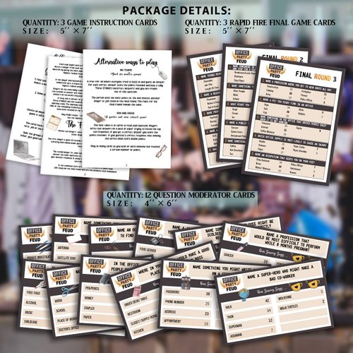 Office Party Friendly Feud Quiz, Work Feud Quiz, Office Party Games, Team Building Games, Holiday Party Games for Work Parties, Workplace Trivia Game, Feud Trivia Quiz (O01)