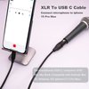 HUALEU 6FT Female XLR to USB C,USB c to XLR Female for Microphone,XLR to USB-C Compatible Microphone Recording Audio Cable, Microphone Audio Cable Connected to Smartphone, Tablet