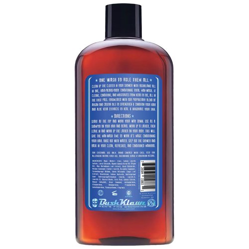 PACIFIC PRINCE MAN WASH Men’s Original All in One 3-in-1 Shampoo Conditioner Hair Beard Body Wash Man Made American Viking Crew Cannon Wash with Bulldog Duke PH Ballwash