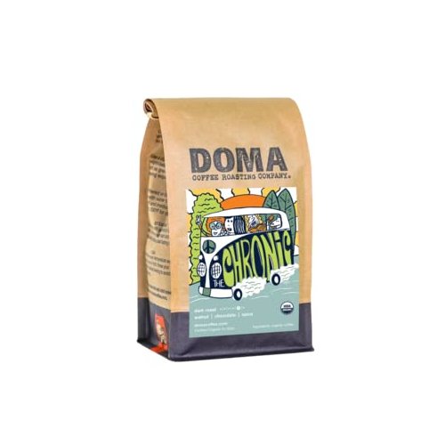 Doma Coffee "The Chronic - Organic" Medium Roasted Fair Trade Organic Whole Bean Coffee - 12 Ounce Bag