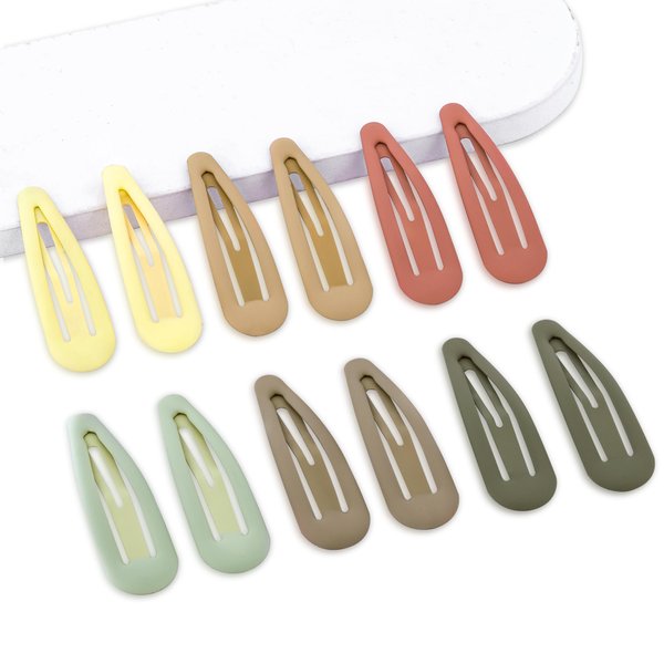 Cptots 12PCS Medium Snap Hair Clips Metal No Slip Hair Barrettes for Women And Girls 2.36 Inch Hair Clips For Thin And Thick Hair