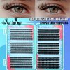 570PCS Himirell Eyelash Clusters - 30D+40D+50D+60D+80D+100D Wispy Individual Lashes, 8-16MM D Curl Lash Extension, Natural Lashes Clusters for Beginners DIY Cluster Eyelash Extensions