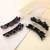 COMNICO Sparkling Crystal Stone Braided Hair Clips, 4Pcs Four-Leaf Clover Duckbill Clips Shiny Rhinestone Hairpins Hair Accessories for Women and Girls Styling Sectioning