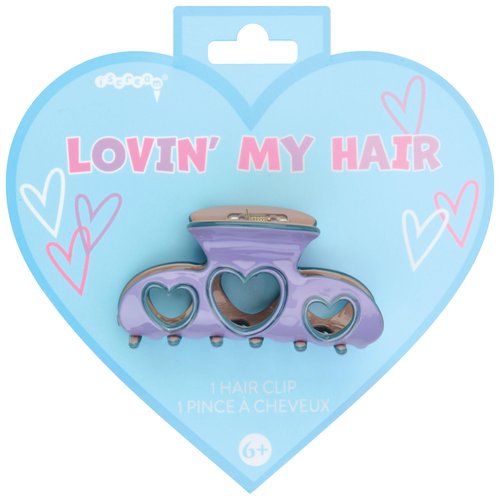 iscream 4&quot; Lovin&#39; My Hair Claw Hair Clip - Purple Heart Cut-outs