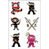 Premium Ninja Tattoos, Karate Party Favors, Temporary Tattoo