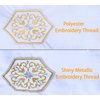 Simthread 6 Gold Metallic Embroidery Machine Thread 500M(550Y) for Embroidery and Decorative Sewing