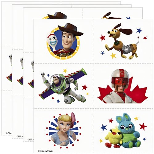 Toy Story 4 Temporary Tattoos | Assorted Designs | 24 Pcs