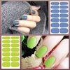 DANNEASY 24 Sheets Light Color Nail Polish Stickers Full Nail Wraps Stick on Nail Polish Strips Gel Nail Strips Self Adhesive Fingernail Sticker Nails for Women with Nail File, Cuticle Stick