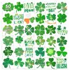 EMOME Glitter St Patrick's Day Tattoos Stickers for Kids, 50 Individually Wrapped Sheets St Patricks Day Decorations Accessories, Irish Shamrock Tattoo Stickers for Party Favors Supplies