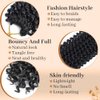 Passion Twist Hair 18 inch, 7 Packs Passion Twist Braiding Hair Water Wave Crochet Hair Passion Twist Crochet Hair Braids Synthetic Crochet Hair Extensions (16Strands/Pack, 1B)