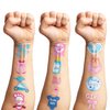 100 PCS Gender Reveal Temporary Tattoos Themed Birthday Party Decorations Favors Supplies Decor Baby Boy Or Girl Pink And Blue Tattoo Stickers Gifts For Game Kids Boys Girls Classroom School Prizes