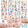 MYOKBAR Mermaid Tattoos of Kids Bulk,100 MermaidTemporary Tattoo Kids,Waterproof Temporary Tattoos for Girls Boys Birthday Mermaid Party Favors