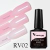 VENALISA Rubber Base Gel Polish, 1Pcs Nude Pink Rubber Gel Base for Nails Color Builder Gel Nail Polish High Gloss Soak Off U V Gel Nail French Nail Manicure Salon DIY