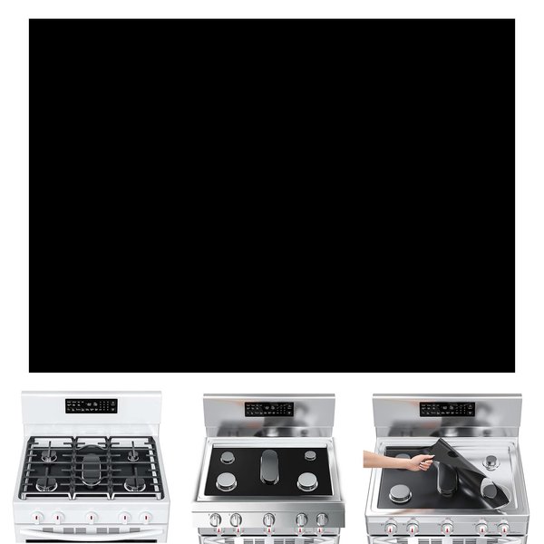 Linzuza Guards for Gas Stove Top Protector Covers 0.3mm Cuttable,Heat Resistance Burner Covers Stove Mat Protector，Safe Reusable Easy Cleanable Gas Guards Stove Covers for Gas Stove