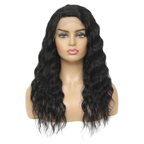 Qihang Body Wave Lace Front Wigs Human Hair 13x6 Lace Frontal Wigs Human Hair HD Transparent Glueless Human Hair Wigs for Black Women 150% Density Brazilian Virgin Human Hair Natural Black 22 inch
