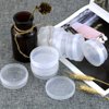 Amersumer 20Pack Round Clear Frosted Plastic Bead Storage Containers Box Case with Screw Top Lids,Cylinder Stackable Bead Containers for Make Up,Eye,Pills,Gems,Beads,Jewelry,Small Items,2.6x1 Inches