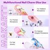 Makartt Rhinestone Glue for Nails, 15ml Clear Nail Gem Glue with Nail Brush Kit for 3D DIY Decorations, Super Strong Adhesive Nail Art Glue Bling Gel for Jewelry Diamonds
