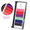 Colored Lash Extensions Easy Fan Volume Lashes 0.07 D 13mm Curl Pink White Red Purple Blue Green Dark Brown Mixed Individual Lash Extensions Self Fanning Volume Lash (0.07-D, 13mm)