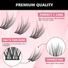 FinyDreamy Lash Clusters Individual Lashes Extensions Wispy Cluster Lashes 8-16mm Mix Lengths C Curl 0.07mm Thickness Eyelash Clusters Home Use False Eyelashes Apply Under Your Lashes