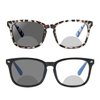 mincl Transition Sunglasses Photochromic Business Bifocal Reading Glasses Men Women 2 pairs Fashion Light Far and Near Presbyopia (2pcs-black&leopard, 2.0)