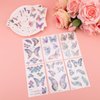 24 Sheets Glitter Butterfly Tattoos, Waterproof Butterfly Temporary Tattoo Sticker Eye Arm Face Body Makeup Temporary Tattoos for Women Girls Party Favors Festival Makeup